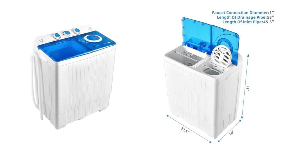 COSTWAY 26 lbs Portable Washing Machine​