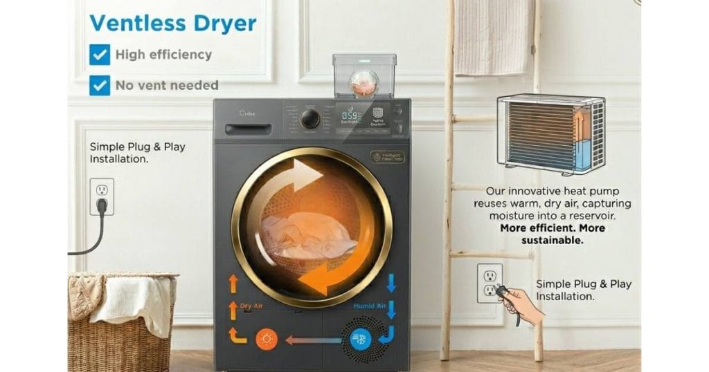 Midea MLE25H7BWW Heat Pump Dryer