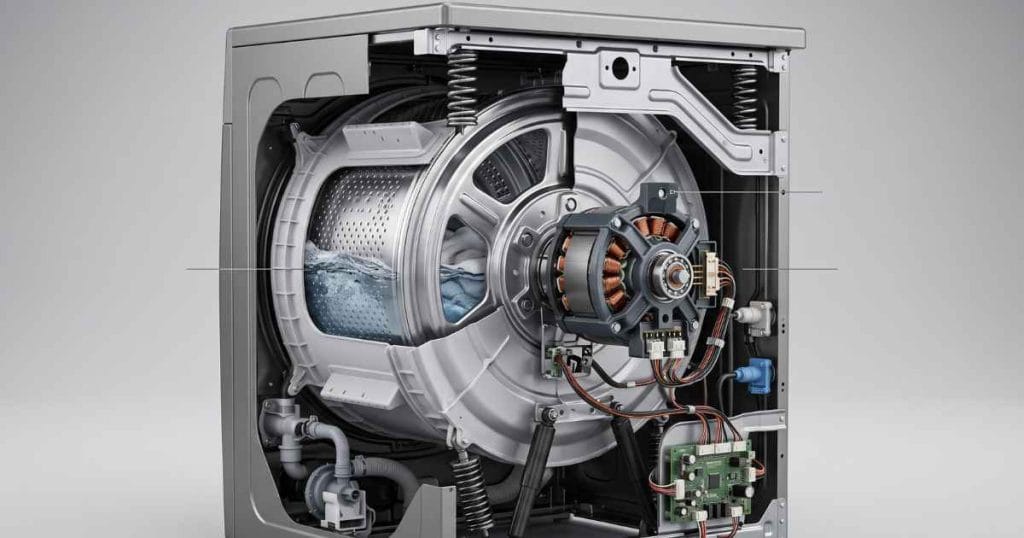 LG Inverter Direct Drive motor technology in a washing machine